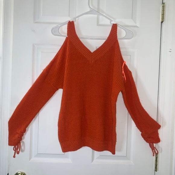 Orange Primark off the shoulder Sweater - Picture 2 of 3